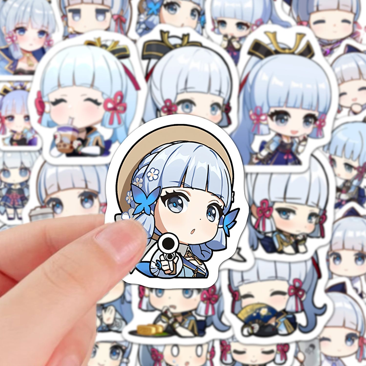 Laptop Accessories Stickers - Набор наклеек Kamisato Ayaka (60 шт.)