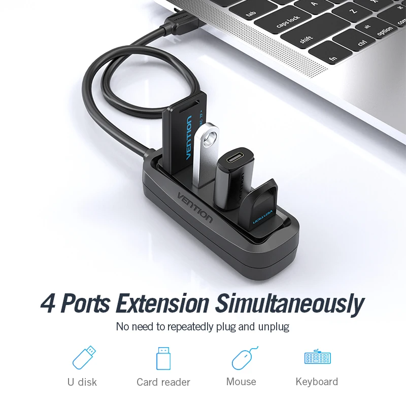 USB-концентратор Vention на 4  – обзор и цена Mac Laptop Accessories